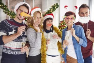Staff enjoying holiday party