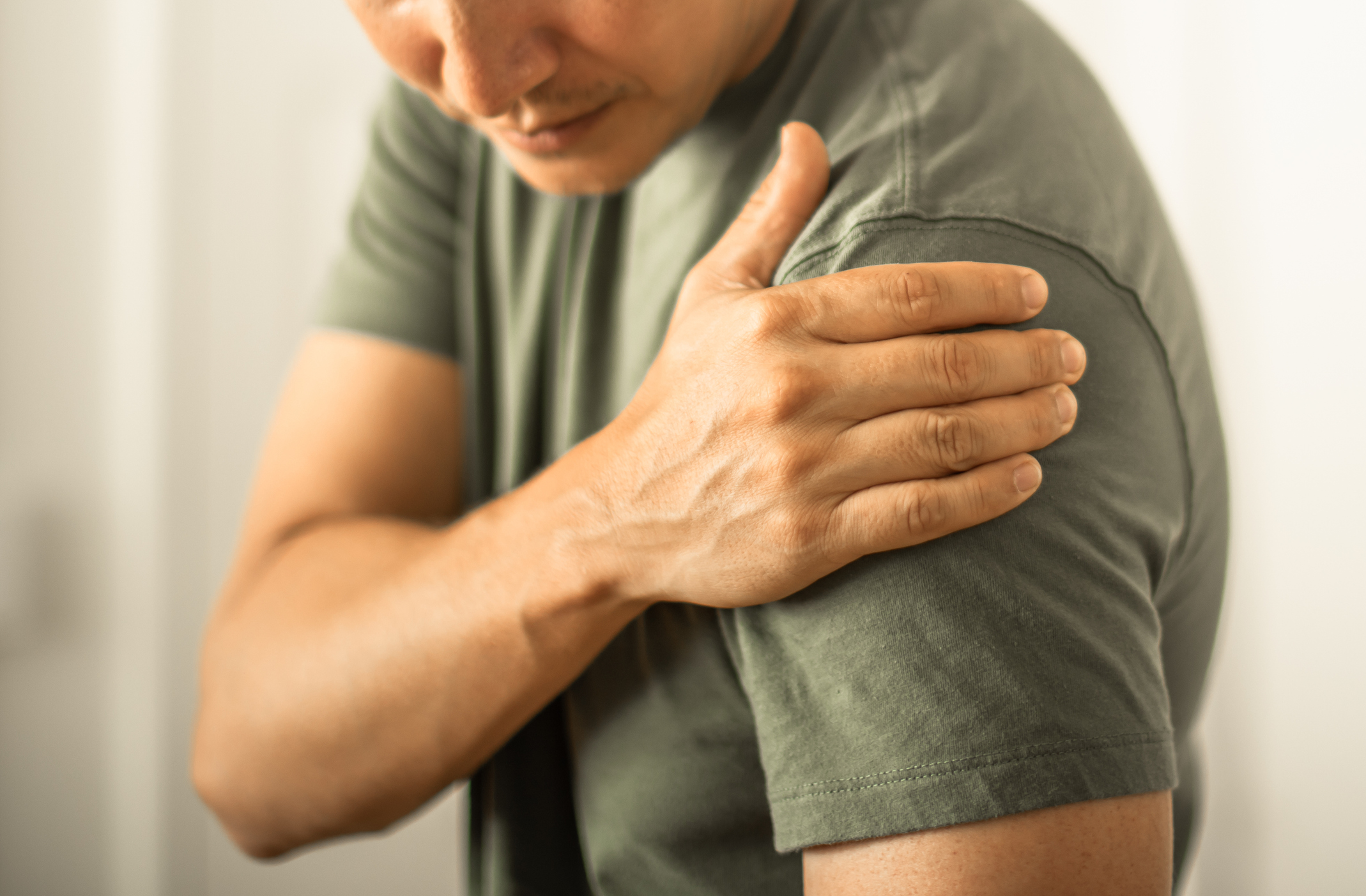 Man with  shoulder pain.