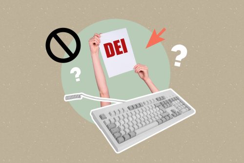 Template sketch image composite artwork collage of hand hold sheet keyboard button disability rights inclusion diverse justice problems.