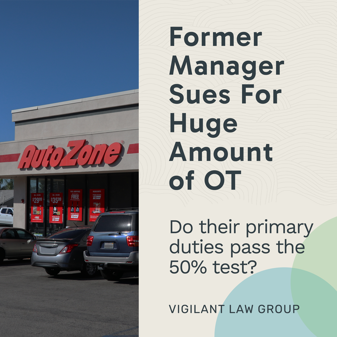 former manager sues for huge amount of OT, do their primary duties pass the 50% test?